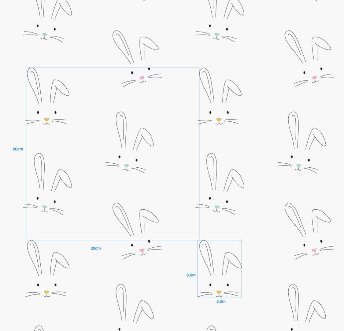 Rabbit Print Footless Zipped Babygrow