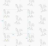 Rabbit Print Footless Zipped Babygrow