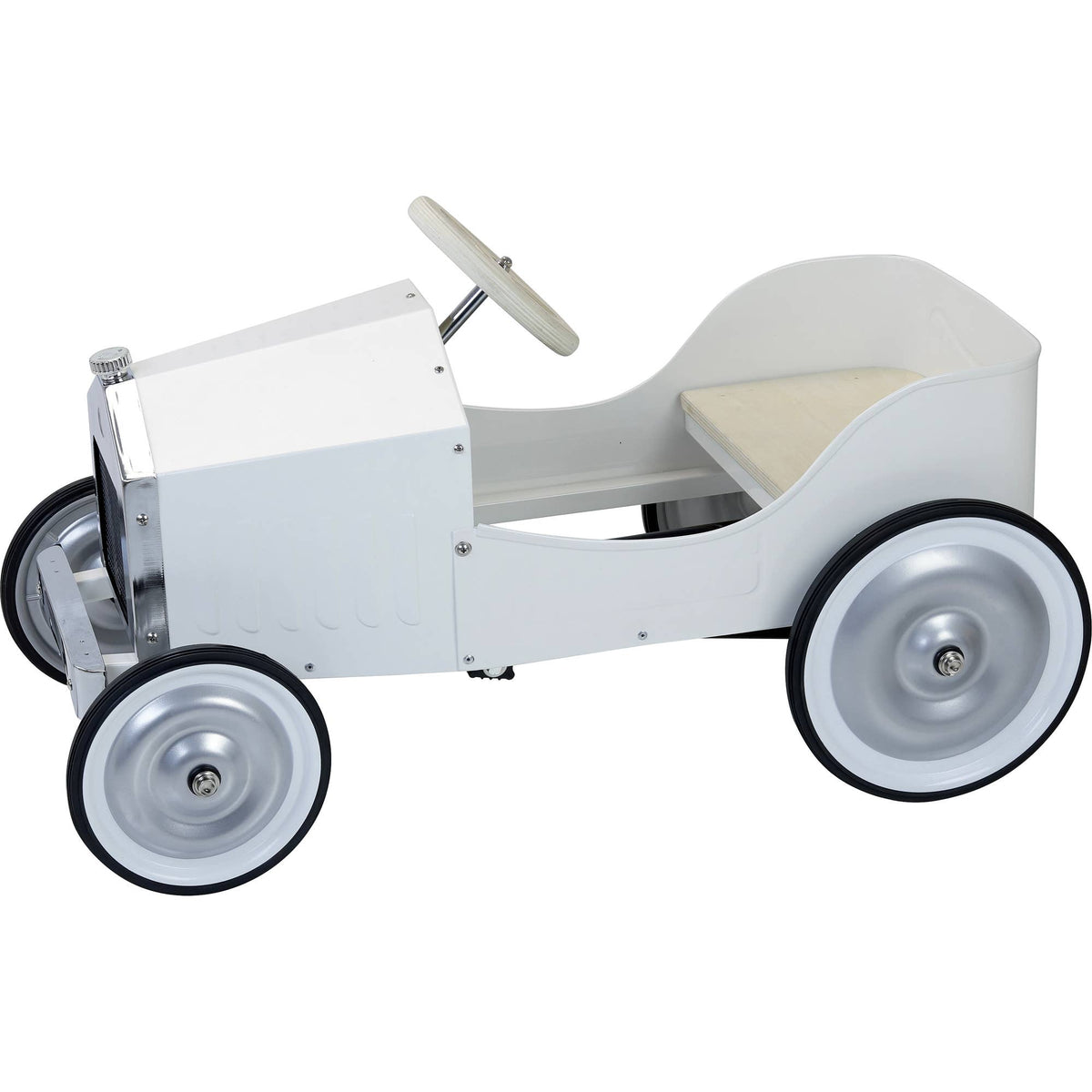 Vilac Large White Pedal Car – Classic Ride-On Toy for Kids