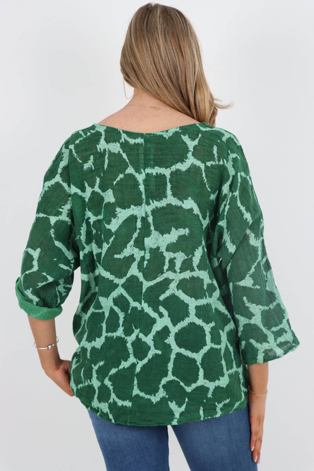 Italian Animal Print Cotton Top