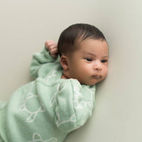 Newborn/ Home Coming Set - Mint with cream turtle design