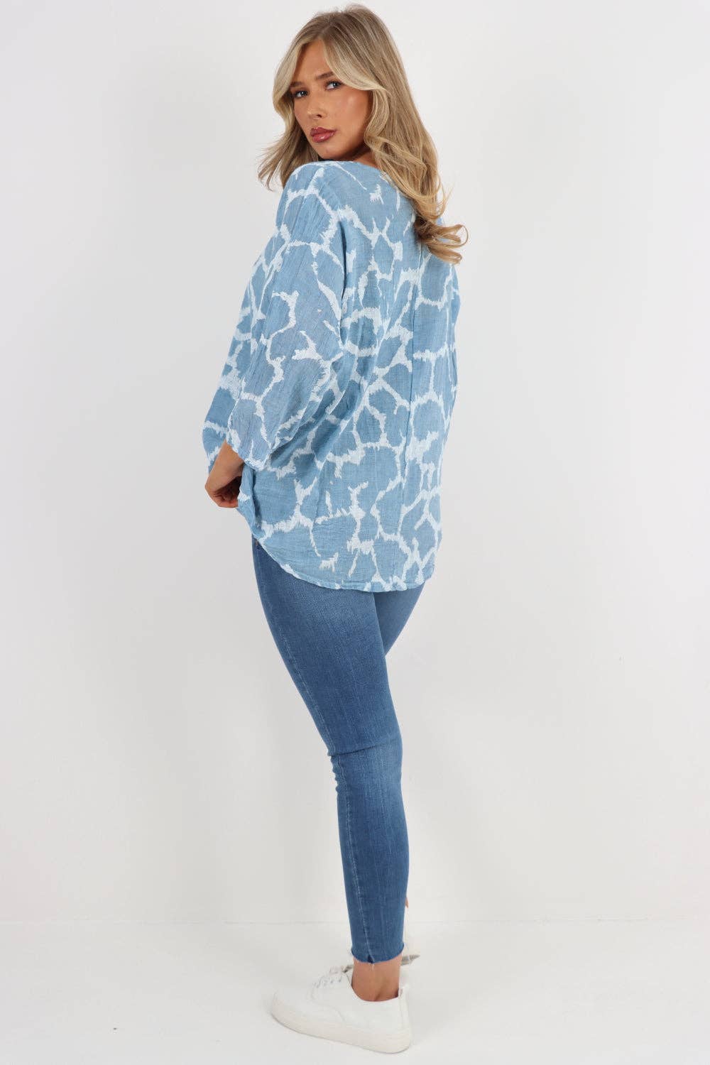 Italian Animal Print Cotton Top