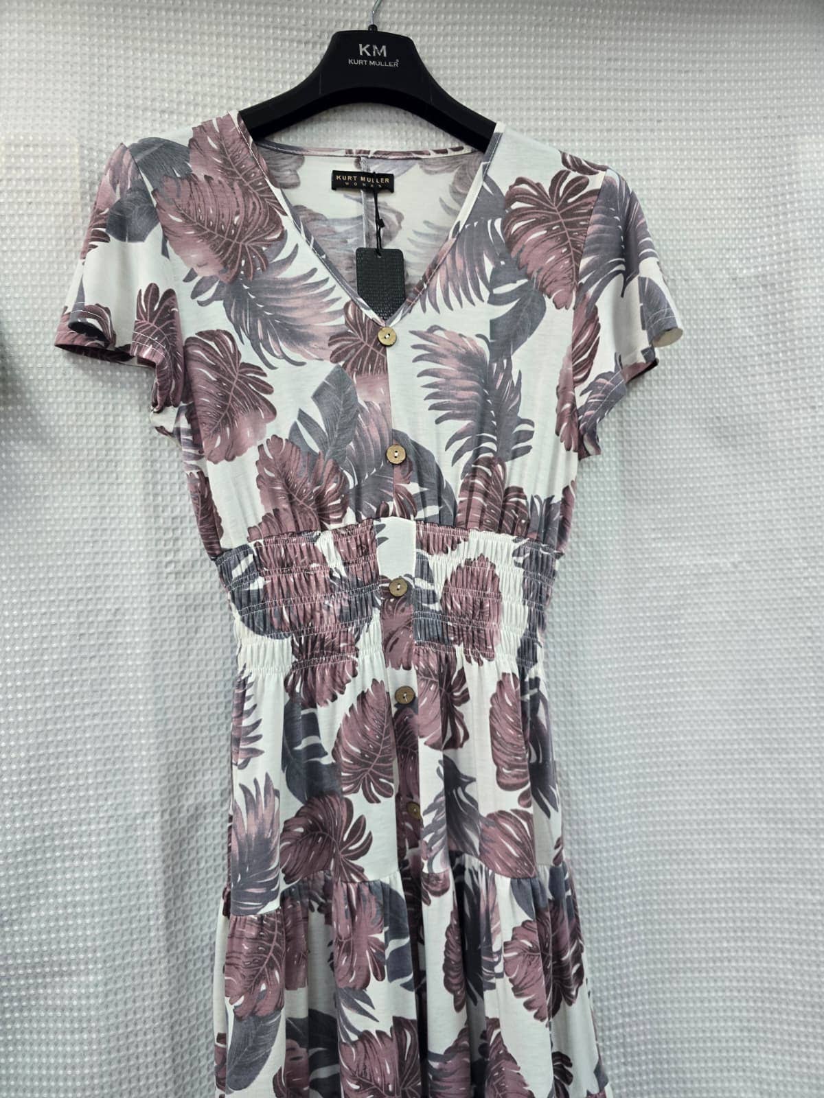 Palms V Midi Jersey Dress