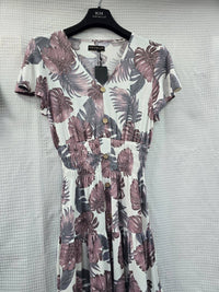 Palms V Midi Jersey Dress