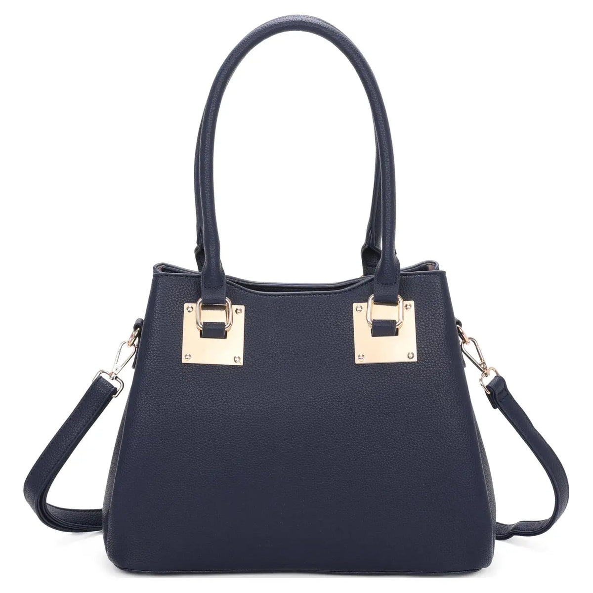 Superbia Medium 3 Compartments Square Metal Details Tote Bag
