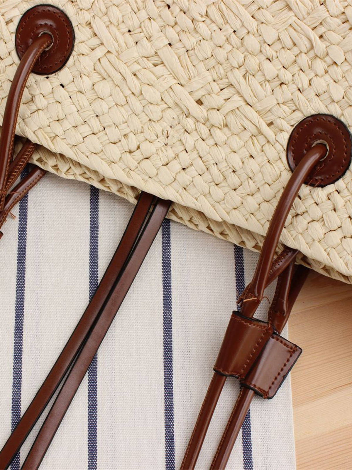 Small Medium Paper Straw Basket Shoulder Bag-CL-39