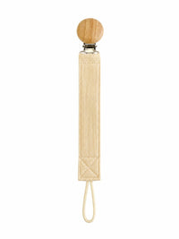 Pacifier holder in organic cotton with anti-loss clip