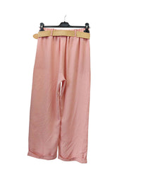 Italian One Size Light Weight Linen Trousers +Belt