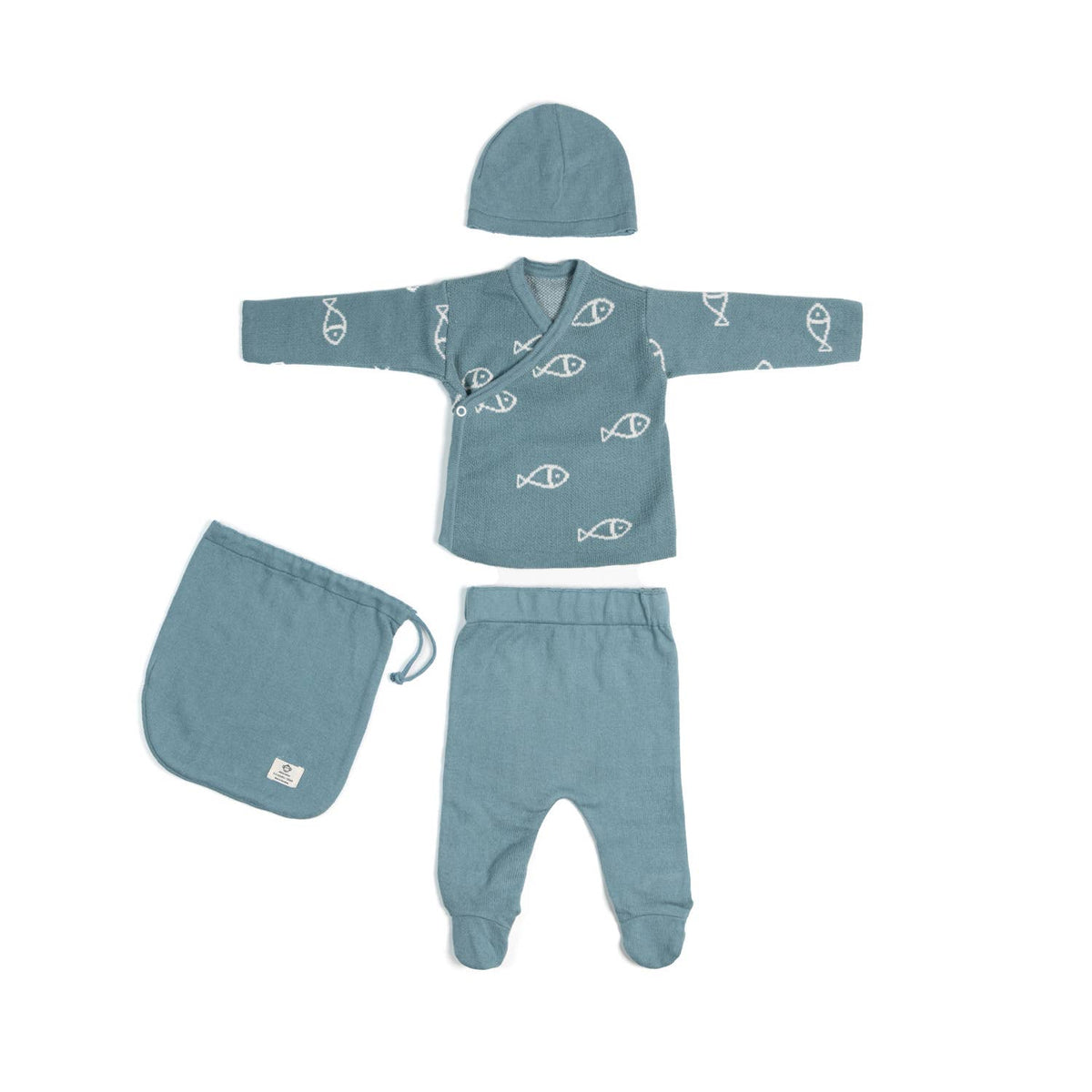 Newborn/ Home Coming Set with Fish Detail