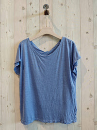 BASIC U-NECK T-SHIRT 100% LINEN Ref-2295