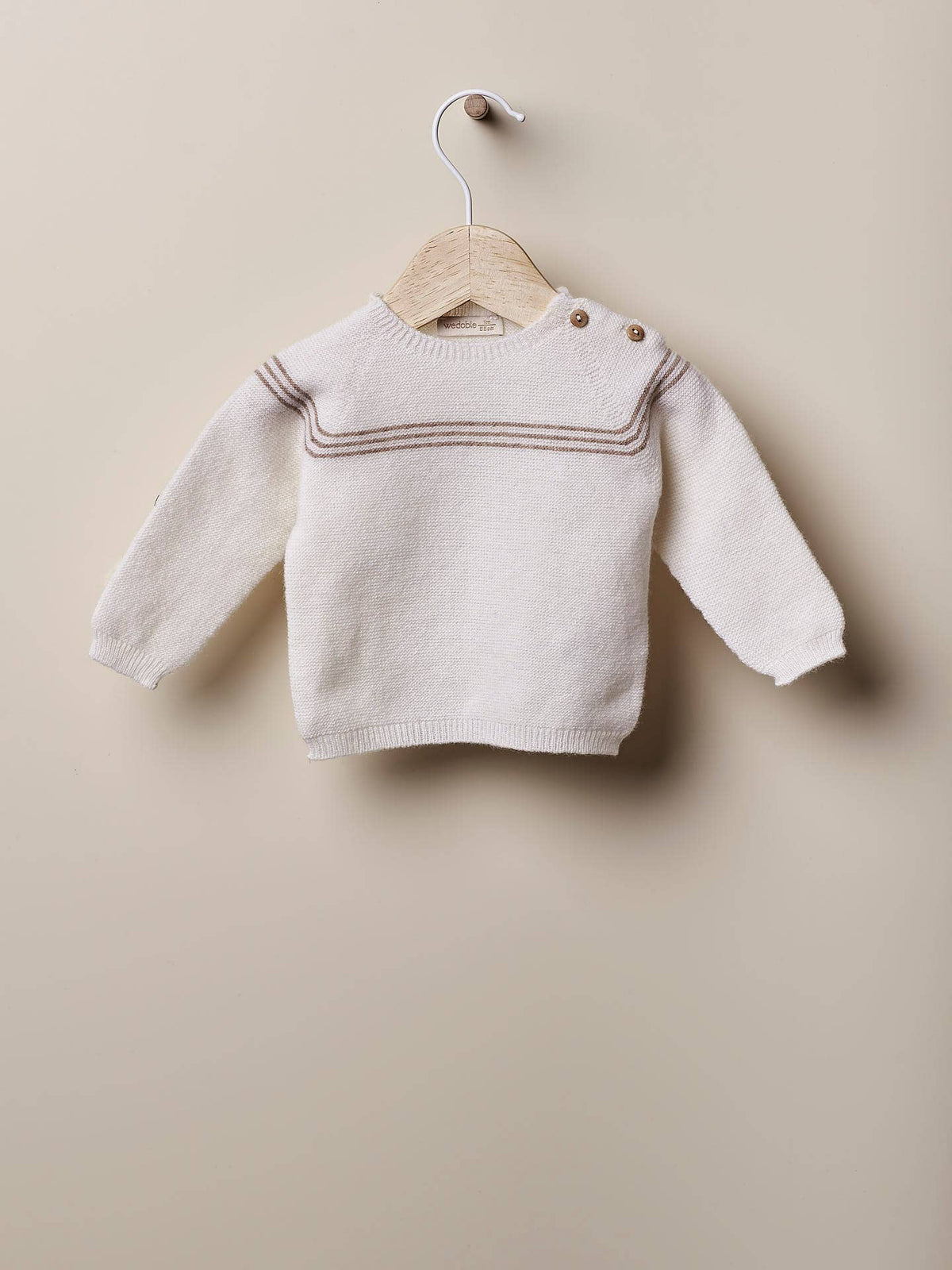 LOVE ON WINTER DAYS- Sweater with shoulder opening knitted in Merino wool