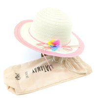 Pink Children's Multicoloured Flower Foldable Hat