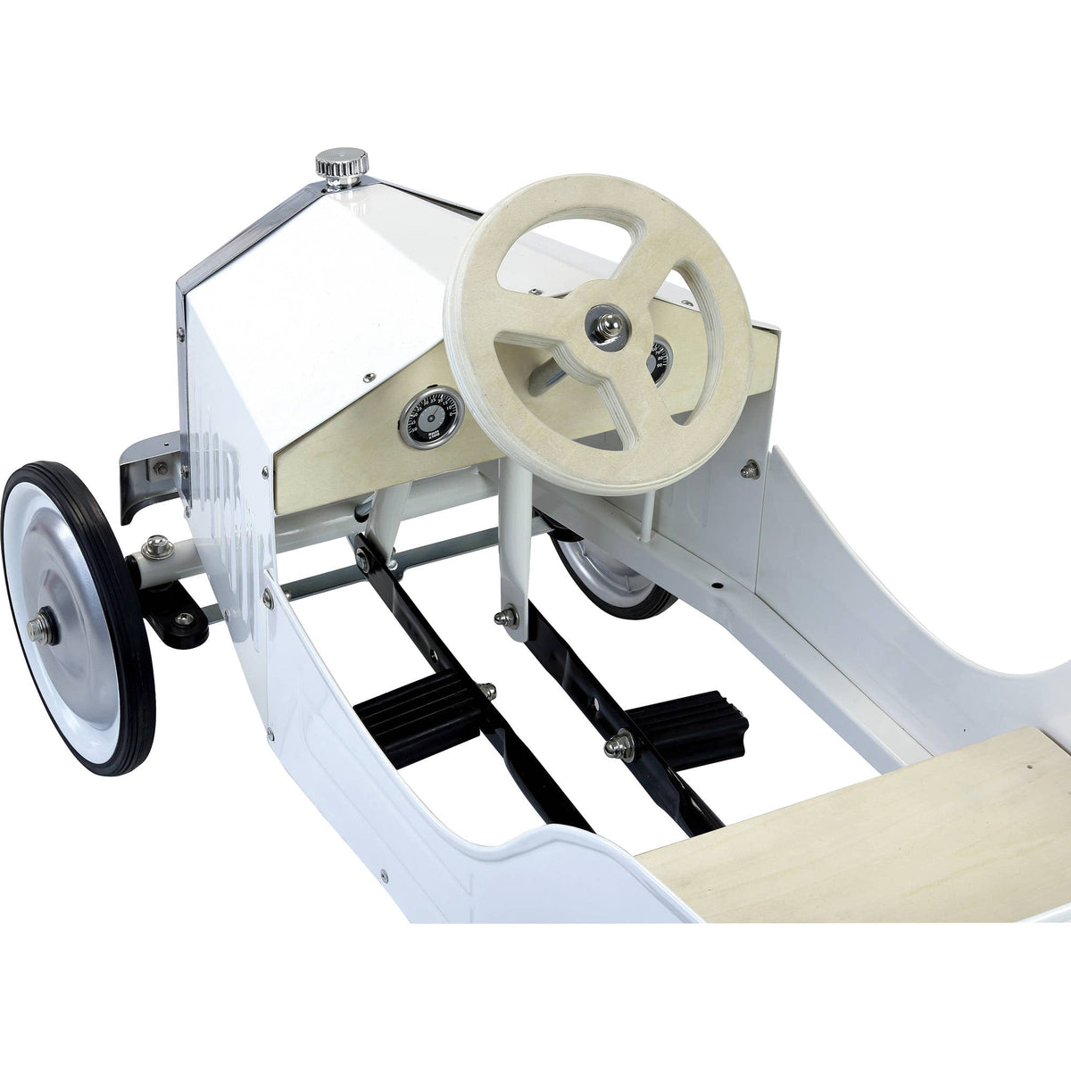 Vilac Large White Pedal Car – Classic Ride-On Toy for Kids