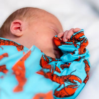 Unisex Baby Cotton Sleepsuit (Onesie) – Lobster Print