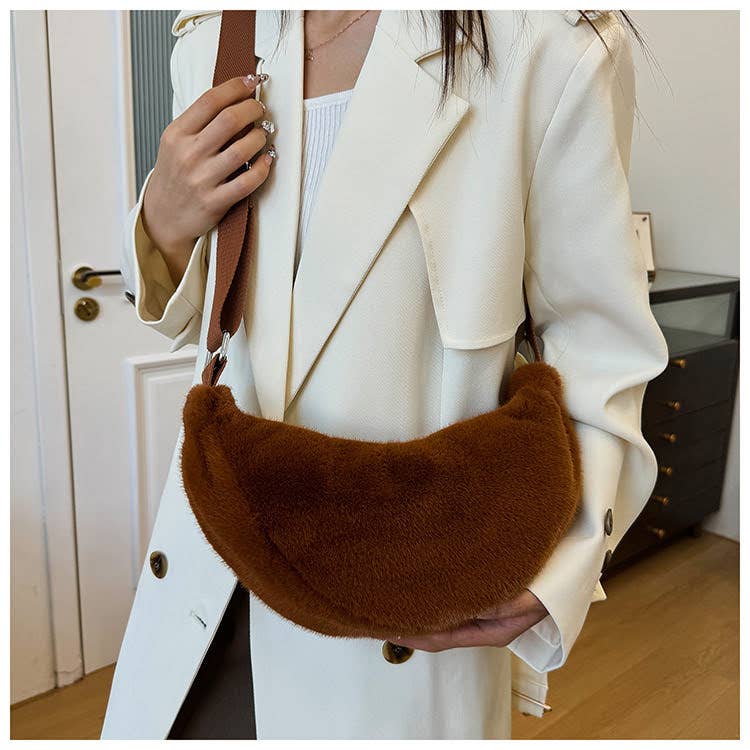 Soft Faux Fur Cross Body Bag Chest Bag