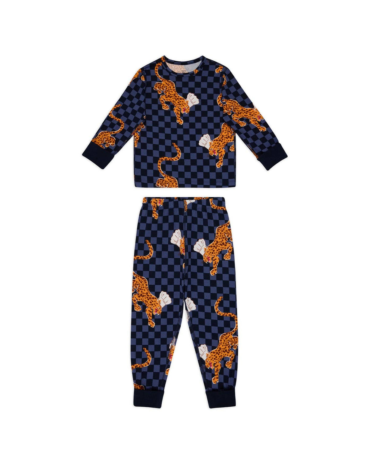 Kids Leopard Chef Print Long Pyjama Set