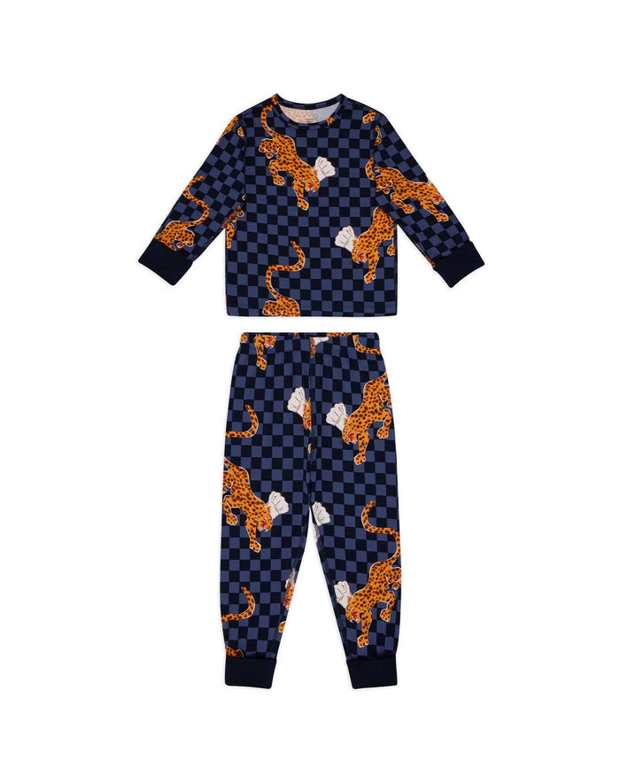 Kids Leopard Chef Print Long Pyjama Set