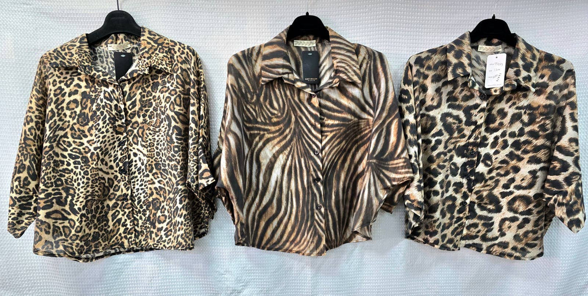 Animal Printed Tencel Tops
