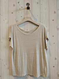 BASIC U-NECK T-SHIRT 100% LINEN Ref-2295
