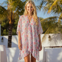 Pastel Flowers Cover Up/Kaftan (90x90cm) - Exclusive Design