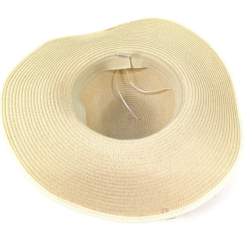 Women's Daisy Wide Brim Foldable Hat - Natural (57cm)