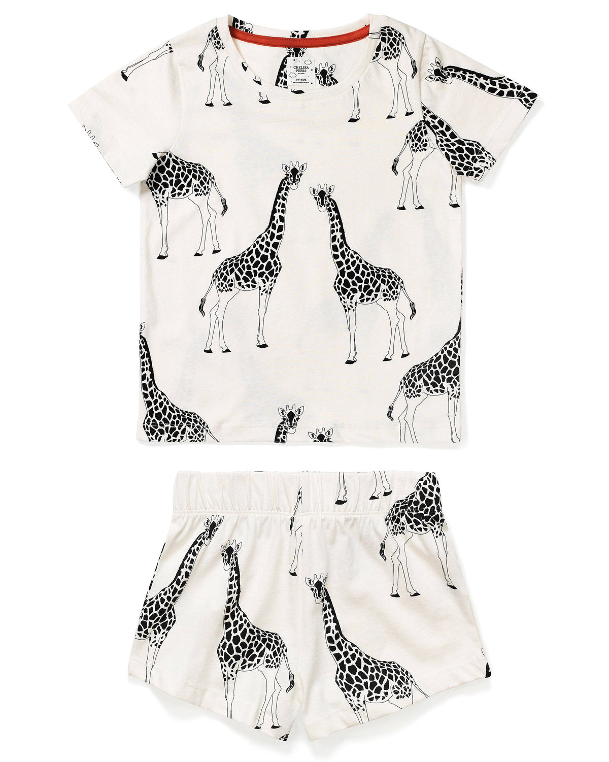 Kids' Organic Cotton Giraffe Print Short Pyjama Set