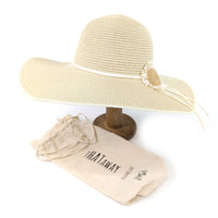 Women's Daisy Wide Brim Foldable Hat - Natural (57cm)