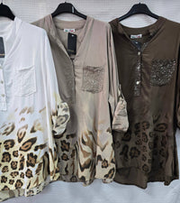 Tonal Leopard Sequin Shirt