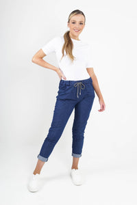 Italian Denim Look Stretch Magic Pants