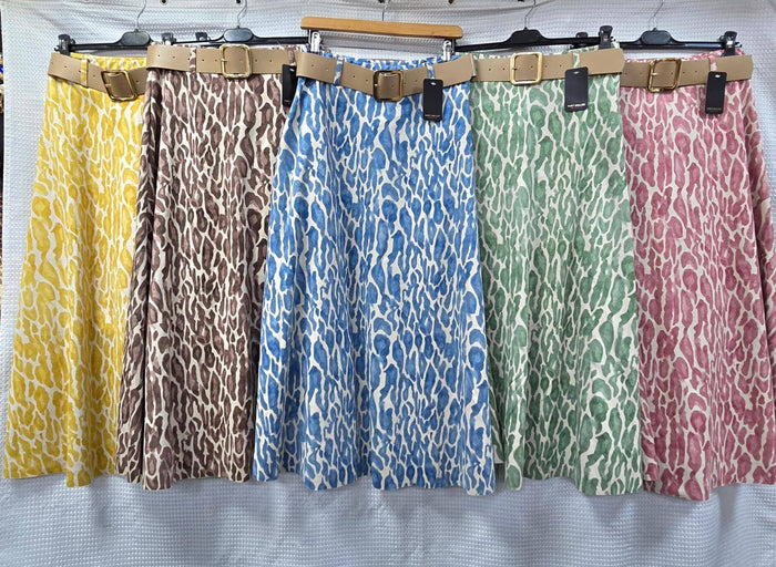 Leopard Suedette A line Skirt