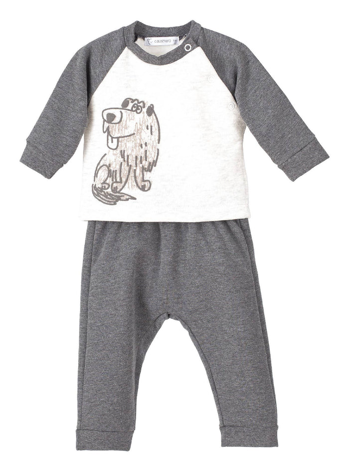 Baby Boy Two Piece Set with Dog Feature