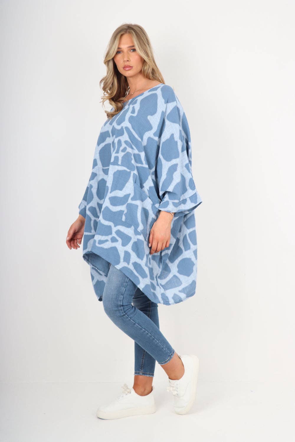 Italian Animal Print Oversized Boxy Top
