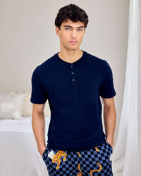 Leopard Chef Print Crew Long Pyjama Set