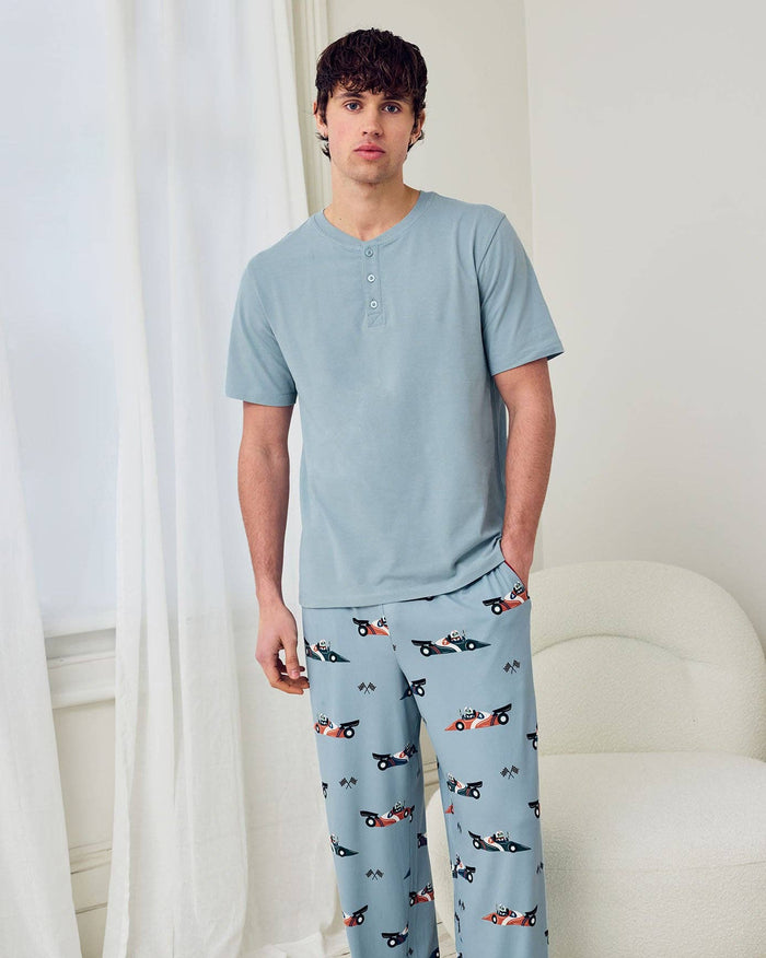 Racing Frogs Print Long Pyjama Set