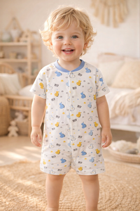 Little Dino Muslin Shortie Romper - 3-Size Bundle