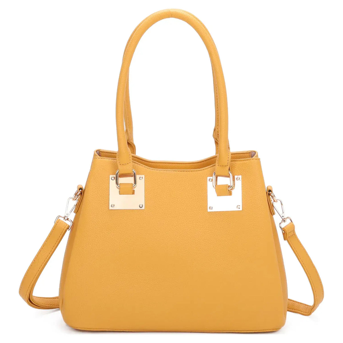 Superbia Medium 3 Compartments Square Metal Details Tote Bag