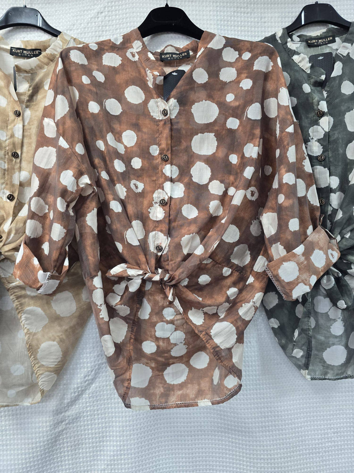 Dot Tencel Tie Top