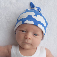 Unisex Baby Cotton Sleepsuit (Onesie) – Blue cloud Print