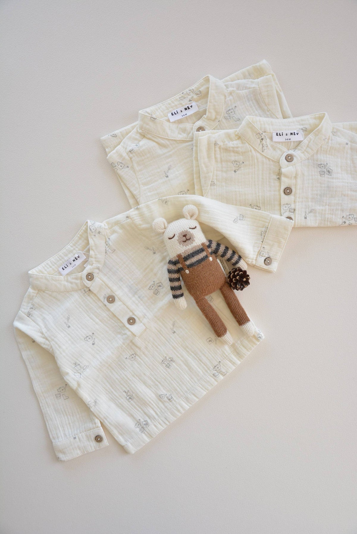 Baby / Toddler Muslin Shirt 100% Cotton, Fall/Winter