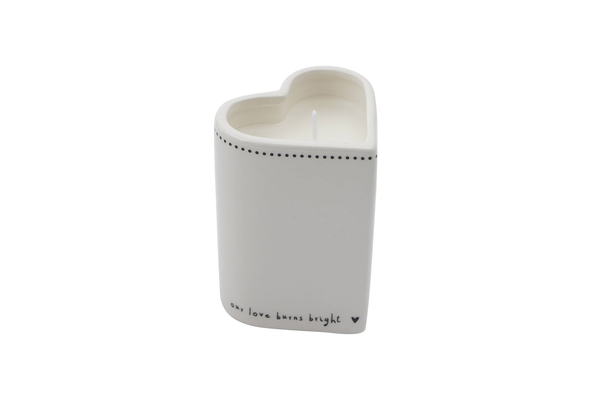 Send With Love Heart Shaped Vanilla Candle In Gift Box
