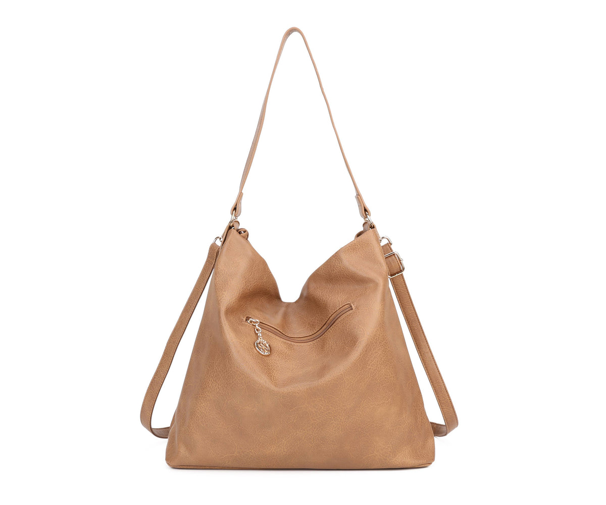 Soft Medium Big Size Mono Handle Hobo Bag with Studs-9332