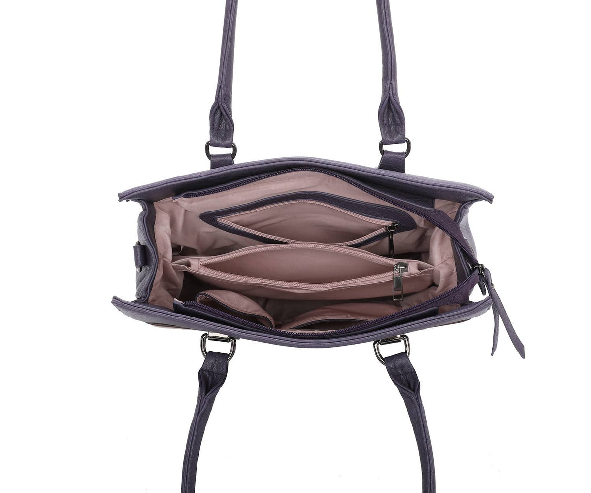 Classic Multi-Compartments Tote bag A4 Work Bag Shoulder Bag