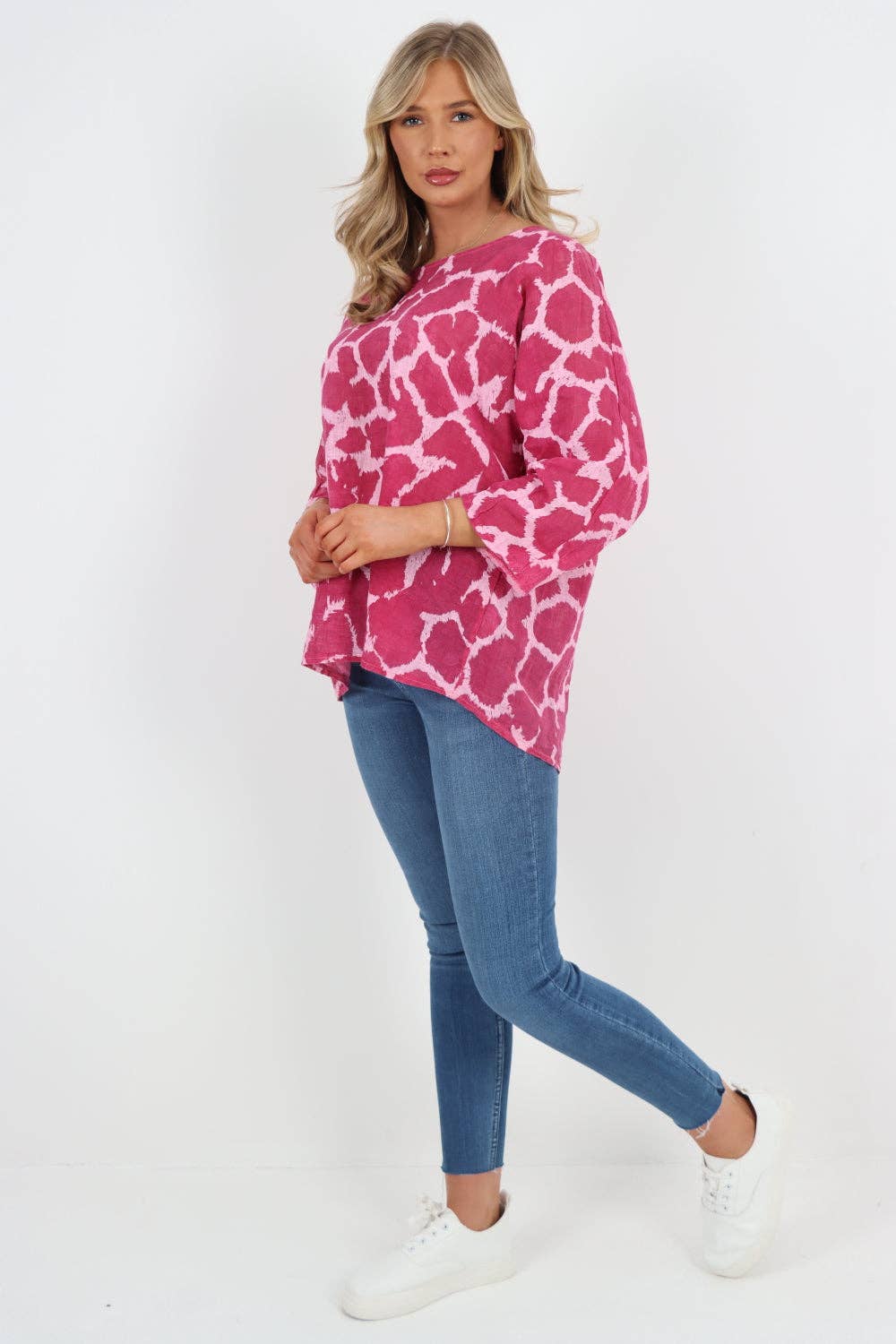 Italian Animal Print Cotton Top