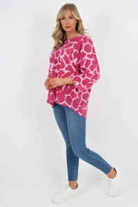 Italian Animal Print Cotton Top