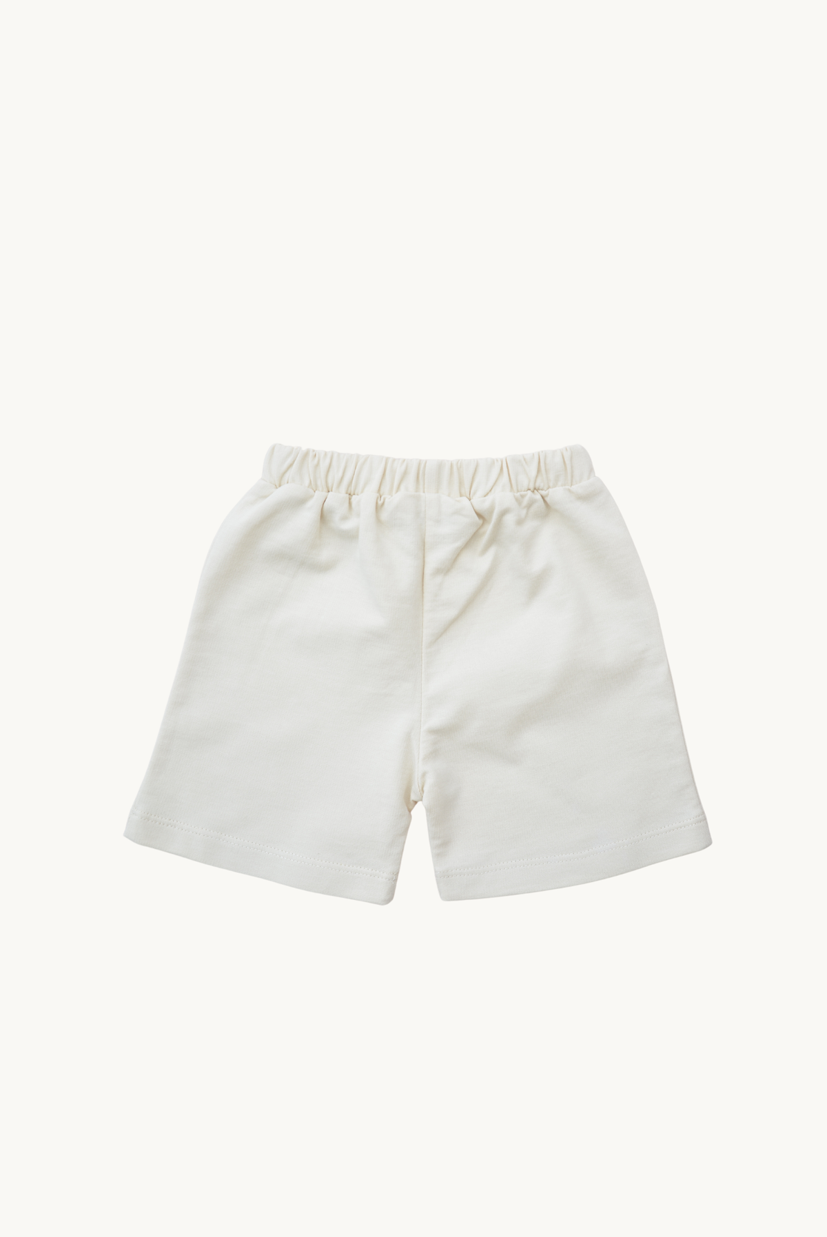 Baby / Kids Jersey Shorts Fig Detail 100% Cotton Cream