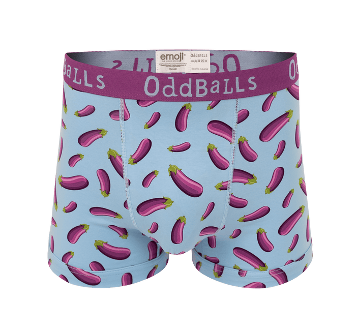 Aubergine - emoji®- Mens Cotton Boxer Shorts