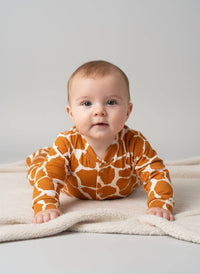 Unisex Baby Cotton Sleepsuit (Onesie) – Giraffe Print