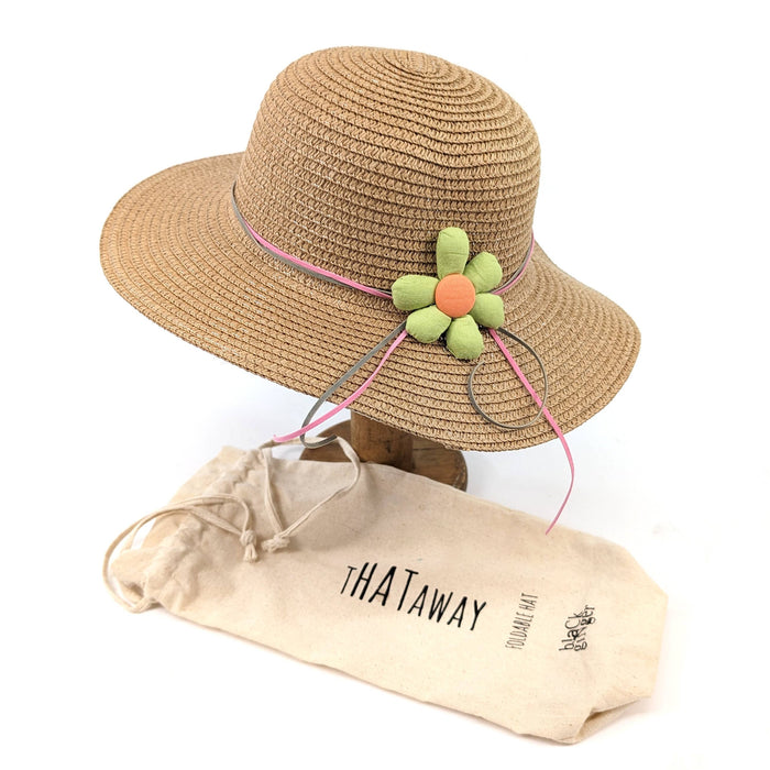 Children's Foldable Hat - Dark Natural Flower (54cm)