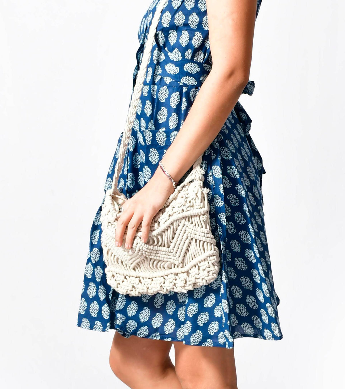 EcoChic Macrame Tote Bag_Bohemian Eco-friendly Handbag
