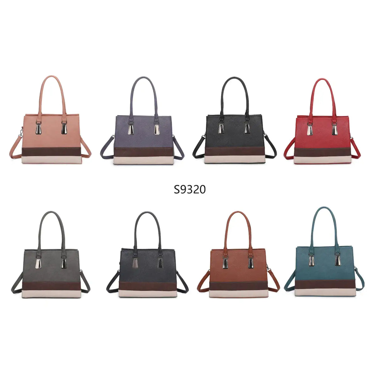 Classic Multi-Compartments Tote bag A4 Work Bag Shoulder Bag